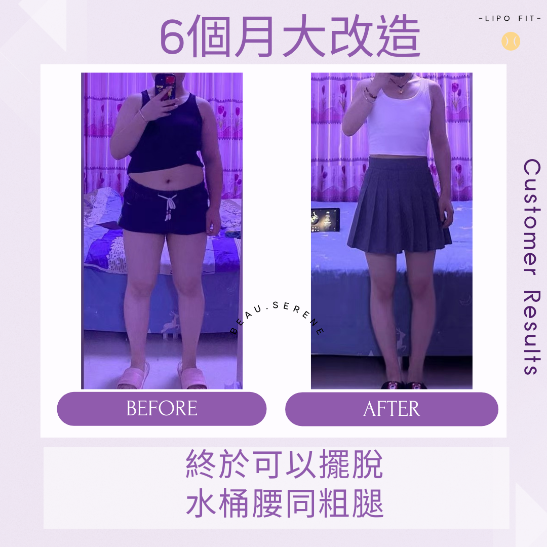 顧客效果：6個月大改造 擺脫水桶同粗腰
